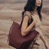 Cyme Tote-editie Textured Black Cherry