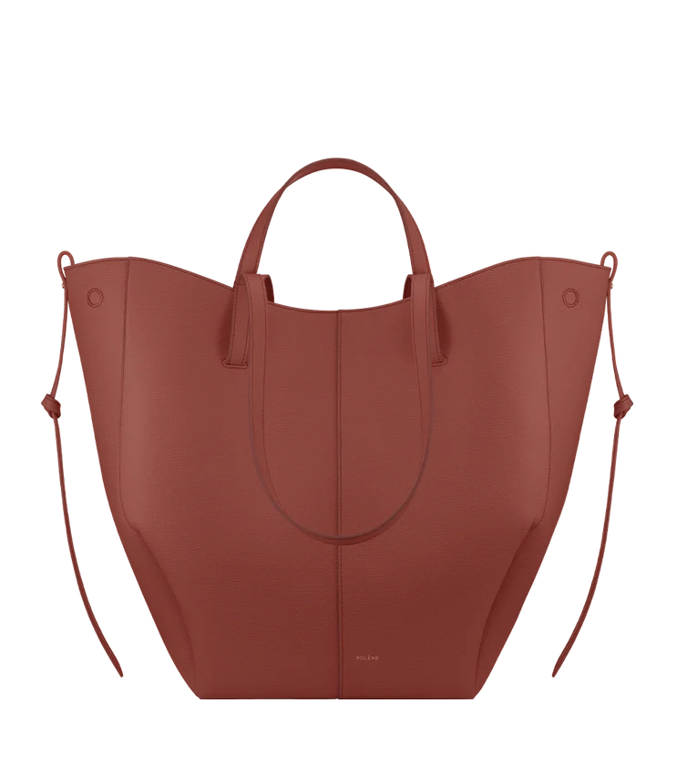 Cyme Tote Edition met textuur in terracotta