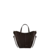 Cyme Tote Nano-editie met structuur in ebony