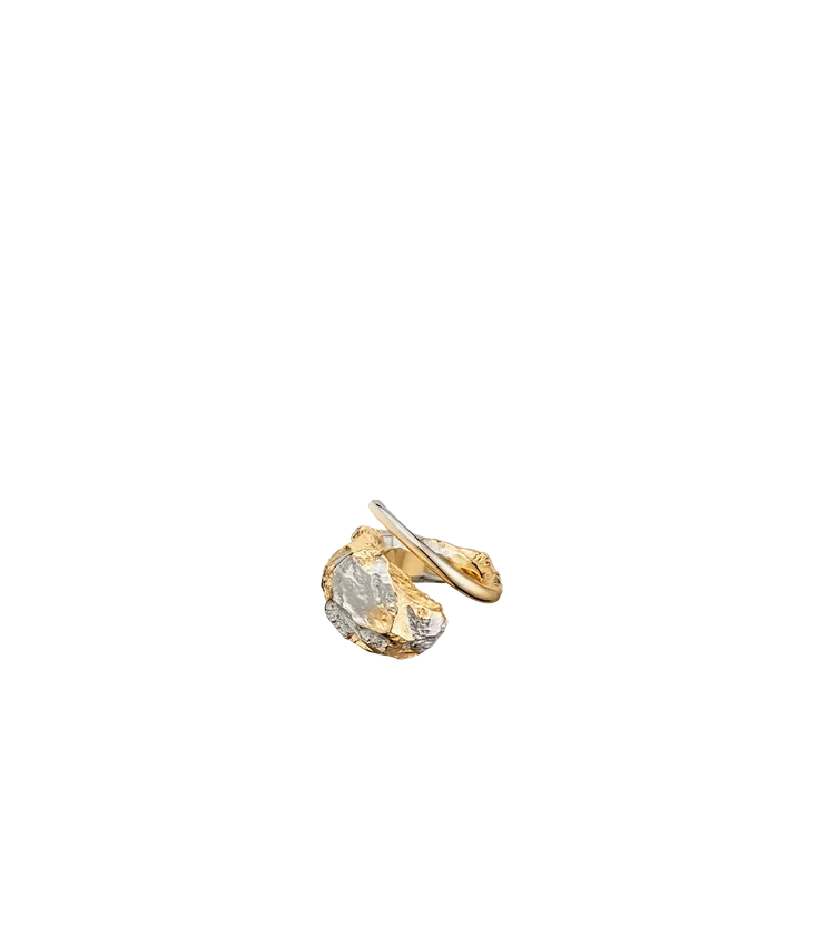 Eroz-ring, Edition Duo, palladium met 24-karaats goudlaag