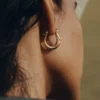 Eroz Slim Hoop-oorbellen, vergulde editie