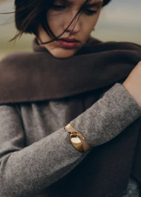 Éole-armband, editie taupe leer