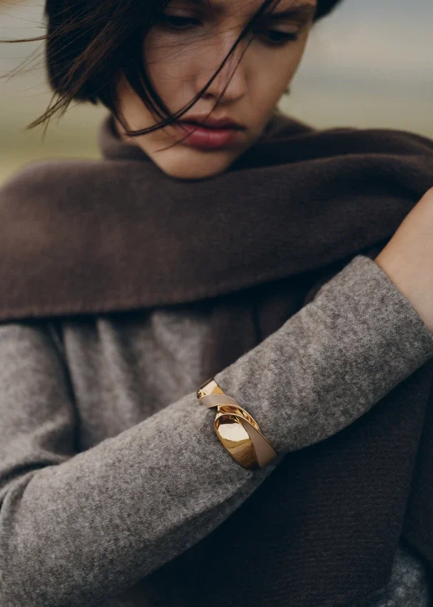 Éole-armband, editie taupe leer