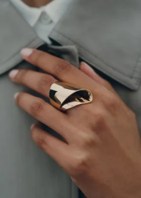 Éole Draped Ring Edition 24-karaats verguld