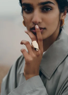 Éole Draped Ring Edition 24-karaats verguld