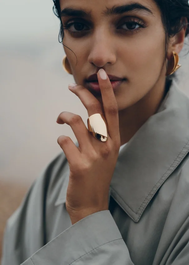 Éole Draped Ring Edition 24-karaats verguld
