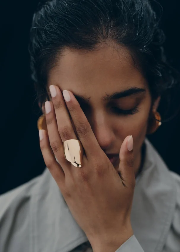 Éole Draped Ring Edition 24-karaats verguld