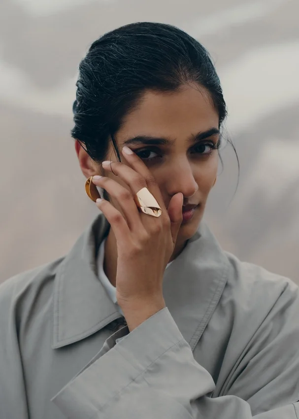 Éole Draped Ring Edition 24-karaats verguld
