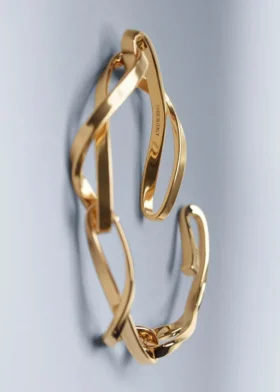 Éole-kettingarmband, uitvoering met karaatgoudvergulding