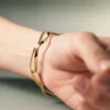 Éole-kettingarmband, uitvoering met karaatgoudvergulding