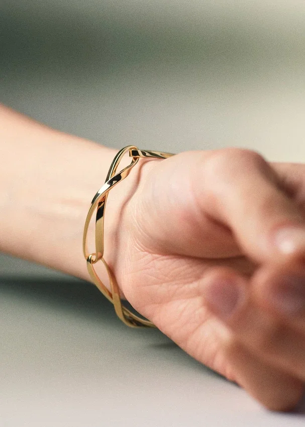 Éole-kettingarmband, uitvoering met karaatgoudvergulding