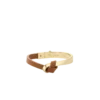 Ormé-armband, verguld met kamelenleer
