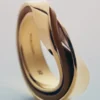 Ormé-ring, verguld met kamelenleer